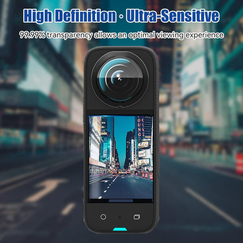 JZW-Shop Insta 360 X3 Lens Guards with Tempered Glass Screen Protector, 9H Hardness Anti-Scratch Accessories
