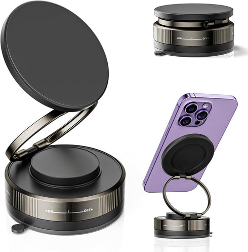 Belcompany 2025 Upgraded Vacuum Magnetic Phone Holder, 360 Magnetic Suction Phone Mount for