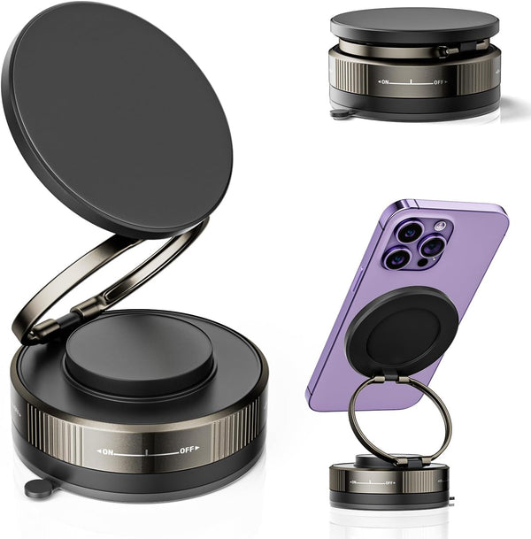 Belcompany 2025 Upgraded Vacuum Magnetic Phone Holder, 360 Magnetic Suction Phone Mount for