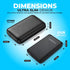 Slim Portable Charger 5000mAh, Compact Mini Power Bank with Built-in Cable for iPhones and Airpods