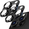 2 Pack Black Titanium Camera Lens Protector for iPhone 15 Pro Max/Pro & 14 Pro Max/Pro, Aluminum Alloy Sapphire Glass.