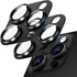 2 Pack Black Titanium Camera Lens Protector for iPhone 15 Pro Max/Pro & 14 Pro Max/Pro, Aluminum Alloy Sapphire Glass.