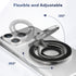 FiKavi Slim Magnetic Phone Ring Holder for Magsafe, Lightweight Phone Finger Snap Grip Kickstand Accessories Compatible