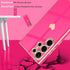 Teageo Cute Love-Heart Case for Samsung Galaxy S23 Ultra 5G - Luxury Soft Bumper, Shockproof, Hot Pink, Full Camera