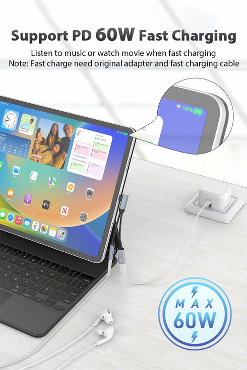 MTAKYI iPhone 15 Headphone Adapter, 2 in 1 USB C to 3.5mm Headphone and Charger Adapter HiFi DAC