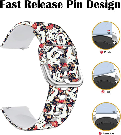 Mouse Theme Bands for Fitbit Versa 2/Versa/Versa Lite/Versa SE, Fancy Soft Sport Silicone Cartoon Holiday Strap