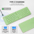 Mini Foldable Bluetooth Keyboard, Portable Wireless Full Size Keyboard (Sync Up to 3 Devices), Ultra-Slim Aluminum