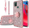 B-wishy Moto G Stylus 5G Phone Case - Luxury Glitter Sparkles Cute Silicone TPU Case with Stylus Pen, Kickstand, Bling