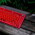 114 Keys Transparent Keycaps, PC Cherry Profile Red Crystal Keycap Set for Cherry MX Switches Mechanical Keyboard