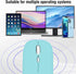 Wireless Bluetooth Mouse for iPad/MacBook Pro/Air/Laptop/pc Rechargeable Silent Mouse Portable Slim for Surface Pro/Lenovo/Samsung Tablet (Blue)