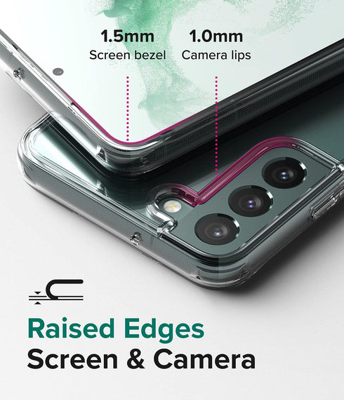 Ringke Fusion Case for Samsung Galaxy S22 Plus 5G (2022), Clear Anti-Yellowing Hard Back with Shockproof Bumper Cover