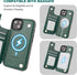 OT ONETOP 13 6.1 Inch ONETOP Compatible with Magsafe for iPhone Wallet Case with Card Holder, PU Leather Kickstand RFID