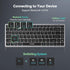 TECKNET 4-Device (2.4G+3BT) 14 Bluetooth Keyboard Rechargeable, Wireless Keyboard, Ultra-Slim Quiet Typing, Hotkeys