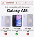 Dexnor Phone Case for Samsung Galaxy A15-5G, Heavy Duty Military Grade Protection with Built-in Slide Camera Cover -