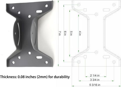 1 11/16", 17 1/4"), Heavy Duty Universal Adjustable Antenna Mount Pole(OD Length Pole Mounting Bracket for Wall Eave