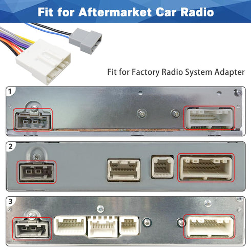 20Pin Stereo Wiring Harness Antenna Kit Car Stereo Wire Connector Replacement for Nissan Altima Frontier Versa Titan