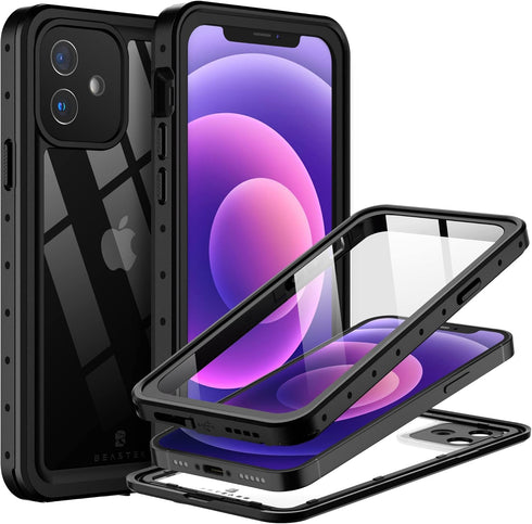 BEASTEK iPhone 12 Mini Waterproof Case, NRE Series Shockproof Dustproof IP68 with Screen Protector