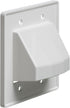 Arlington Recessed Low Voltage Cable Plate, 2-Gang, White, 1-Pack