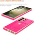 Teageo Cute Love-Heart Case for Samsung Galaxy S23 Ultra 5G - Luxury Soft Bumper, Shockproof, Hot Pink, Full Camera
