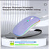 Wireless Bluetooth Mouse, LED Dual Mode Rechargeable Slim Silent Mouse, Portable (BT5.2+USB Receiver) for Laptop,