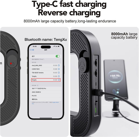 Nagnahz 8000mAh Smartphone Ring Selfie Light Kit Handheld LED Mobile Video Stabilizer Fill Lighting Rig Lights Built
