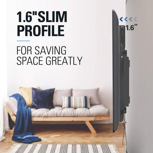 Mounting Dream Tilt TV Wall Mount Bracket for Most 42-70 Inches TV, Tilt up to 20 Degrees, Loading 132 lbs