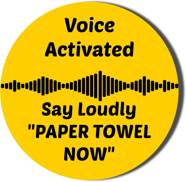 Voice Activated Funny Paper Towel Automatic Sticker