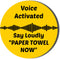 Voice Activated Funny Paper Towel Automatic Sticker