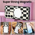 SOKAD S26 Magnetic Checkered Case for Samsung Galaxy Ultra with Finger Strap Kickstand, Compatible with Magsafe, Cute