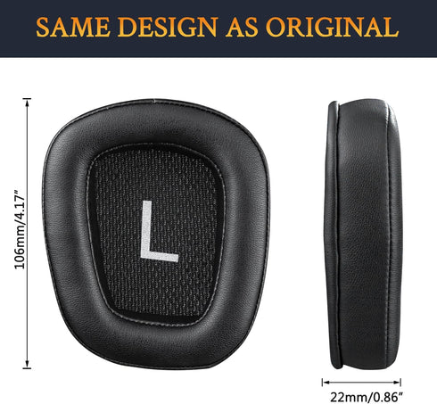 SOULWIT Ear Pads Cushions Replacement for Logitech G35 G930 G933 G935 G633 Gaming Headset, Earpads for G332 G230