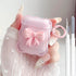 Cute AirPods 2/1 Generation Clear Case, Kawaii 3D Bow Design Soft TPU Protective Cover with Cleaner Kit & Keychain -