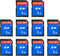 INDMEM SD Card 1GB, 10 Packs Class 4 Flash Memory Card, MLC Standard Secure Digital Cards for Camera