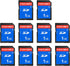 INDMEM SD Card 1GB, 10 Packs Class 4 Flash Memory Card, MLC Standard Secure Digital Cards for Camera