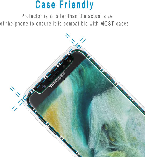 HPTech Tempered Glass Screen Protector (2 Pack) for Samsung Galaxy J7 2017, J7 V, J7 Prime, J7 Sky Pro, J7 Perx - Easy