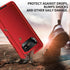 Heavy Duty Case for Galaxy S10, Shockproof Dust/Drop Proof 3 Layers Full Body Protection Rugged Cover, Red/Black