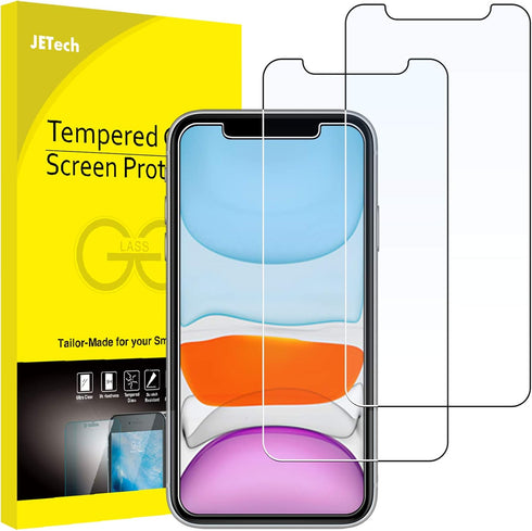 JETech 2-Pack Tempered Glass Screen Protector for iPhone 11 & XR 6.1-Inch - Ultimate Protection!