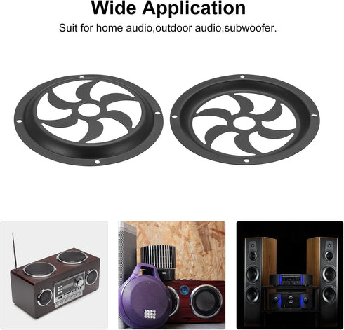 MECCANIXITY 6.5 Inch Speaker Cover, Hollow Mesh Subwoofer Grill Guard Protector with Screws for Home Audio