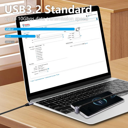 SinLoon USB C to C Cable, 100W Opposite U Shape, Fast Charging Nylon Braided Cord for USB C Devices
