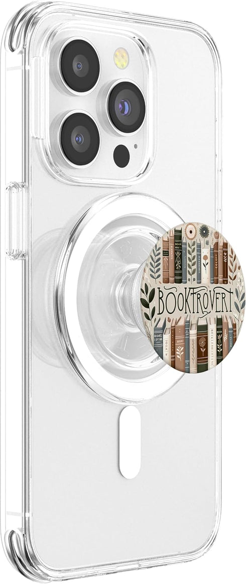 Book Lover Read Introvert Librarian Book Lover Reading Flower Floral Cute Reader Booktrovert PopSockets PopGrip