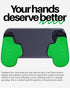 PUK Phone Gaming Grip - Black & Green Ergonomic Mobile Game Handle with Adhesive Pads - Mobile Game Controller Grip