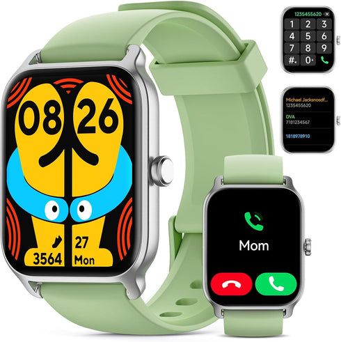 Smart Watches for Men/Women, 1.8'' Alexa Built-in Fitness Tracker Watch with Bluetooth Calls, IP68 Waterproof, 110