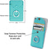 Cell Phone RFID Ring Stand Wallet for iPhone Android - Adhesive Credit Card Holder, Green