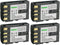 Kastar BN-V408 Battery 4-Pack - Replacement for JVC GR-D53, GR-D54, GR-D60, GR-D61, GR-D63, GR-D65, GR-D70