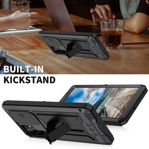 Samsung Galaxy S22 Ultra 5G Case, Heavy Duty Aluminum Metal Gorilla Glass Waterproof Shockproof Protector Cover