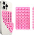 Silicone Suction Cup Phone Case Mount, Double Sided, Strong Grip Holder for iPhone and Android, Pink