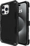 Pelican Shield Brushed Aluminum iPhone 15 Pro Case 6.1", Compatible with MagSafe, 21ft Military Grade Protection, Black
