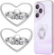Sorcristy 2 Pack Transparent Phone Ring Holder Grip, 360 Rotation Finger Phone Stand