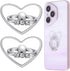 Sorcristy 2 Pack Transparent Phone Ring Holder Grip, 360 Rotation Finger Phone Stand