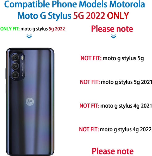 Anloes Case for Motorola Moto G Stylus 5G 2022, Defender Phone Case Heavy Duty Shockproof Dustproof Rugged