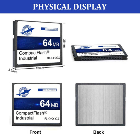 THREE COLOUR DOGFISH 64MB 5PACK FAT16 Dogfish Compact Flash Memory Card Industrial CF Type I Card for Industrial